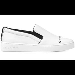MICHAEL Kors Keaton Star-Studded Leather Slip-On